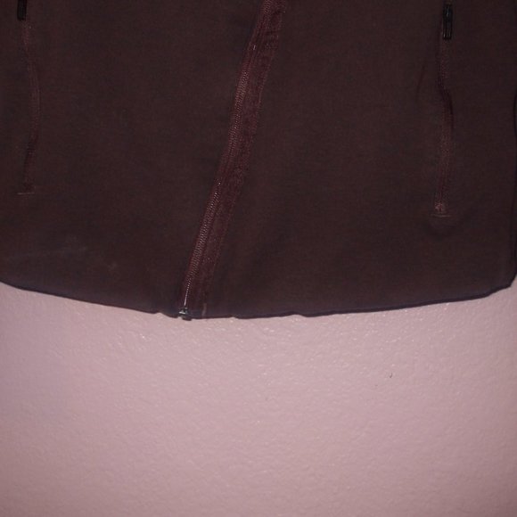 Adidas Stella McCartney Jacket Asymmetrical Burgundy Plum Heartracer Cross-fit - Picture 4 of 16